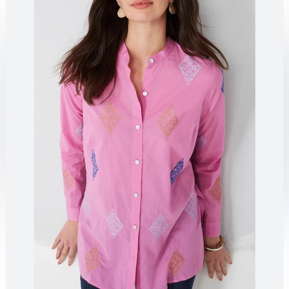 J. Jill Wearever Pink Collection Medallion Print Tunic, size XS - Picture 2 of 8